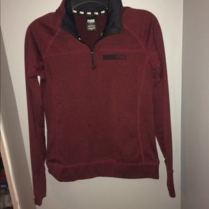 Victoria's Secret Pink Maroon half zip pull over